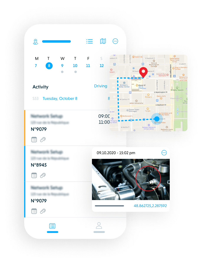 Praxedo FSM solution - Mobile app for field technician