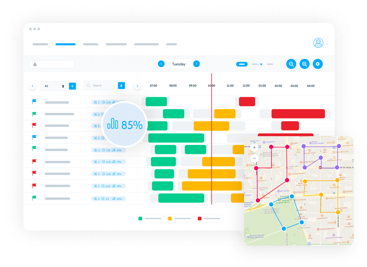 Encabezado Optimización de la planificación