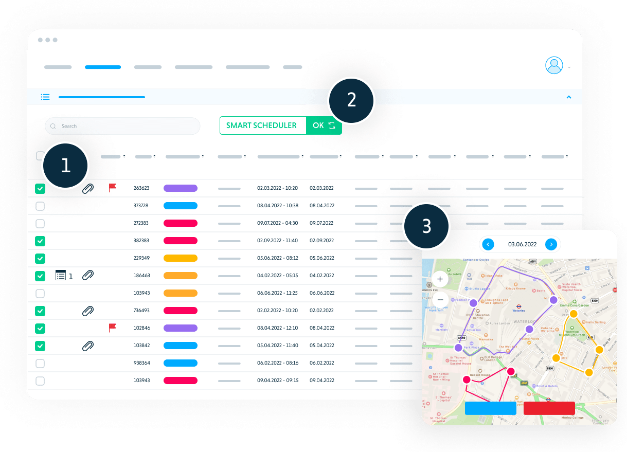 Optimised field service schedule