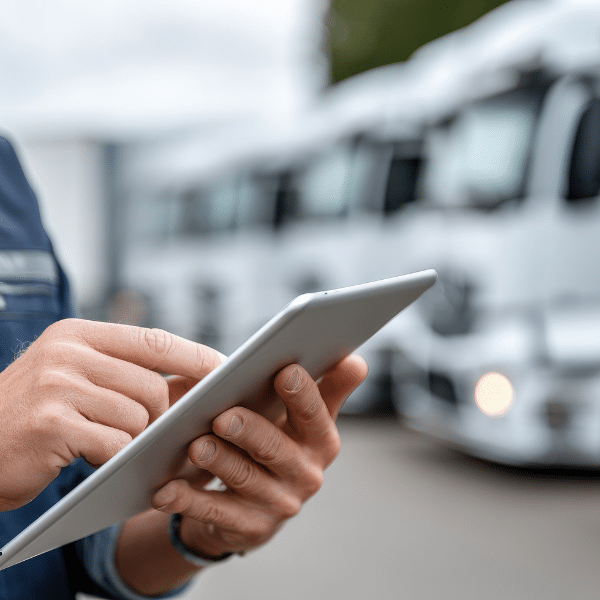 technicien avec logiciel gestion intervention praxedo