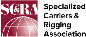SC&RA Specialized Carriers & Rigging Association logo with globe graphic.